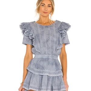 Love shack fancy Natasha dress size petite blue
